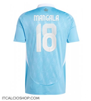 Belgio Orel Mangala #18 Seconda Maglia Europei 2024 Manica Corta